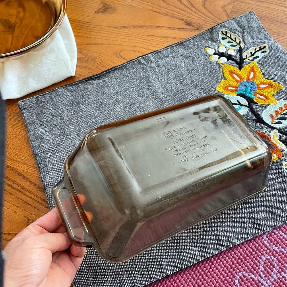Vintage Anchor ovenware  loaf dish 1.5 qt